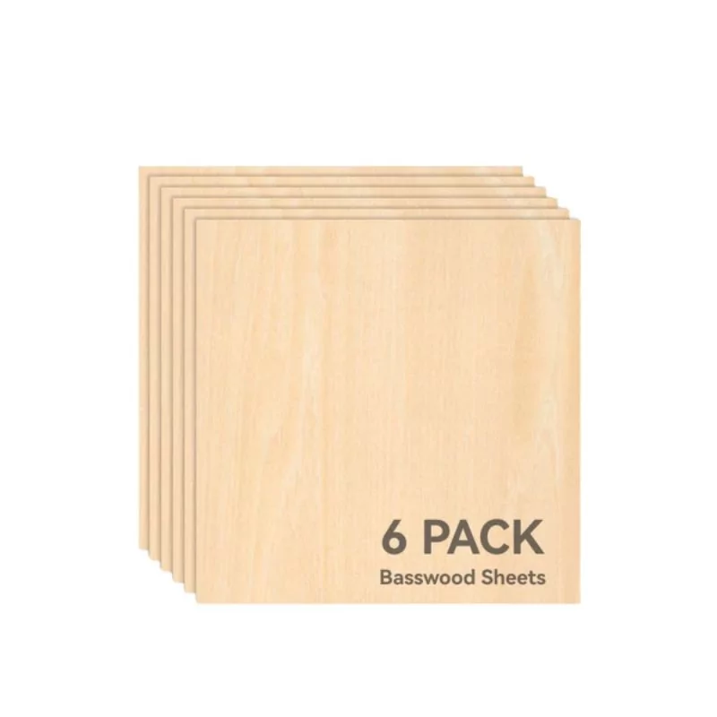 12 Pièces Contreplaqué 3mm Feuilles De Bois De Tilleul 30 X